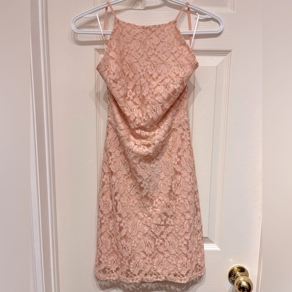 Backless Halter Mini Dress - Picture 1 of 3